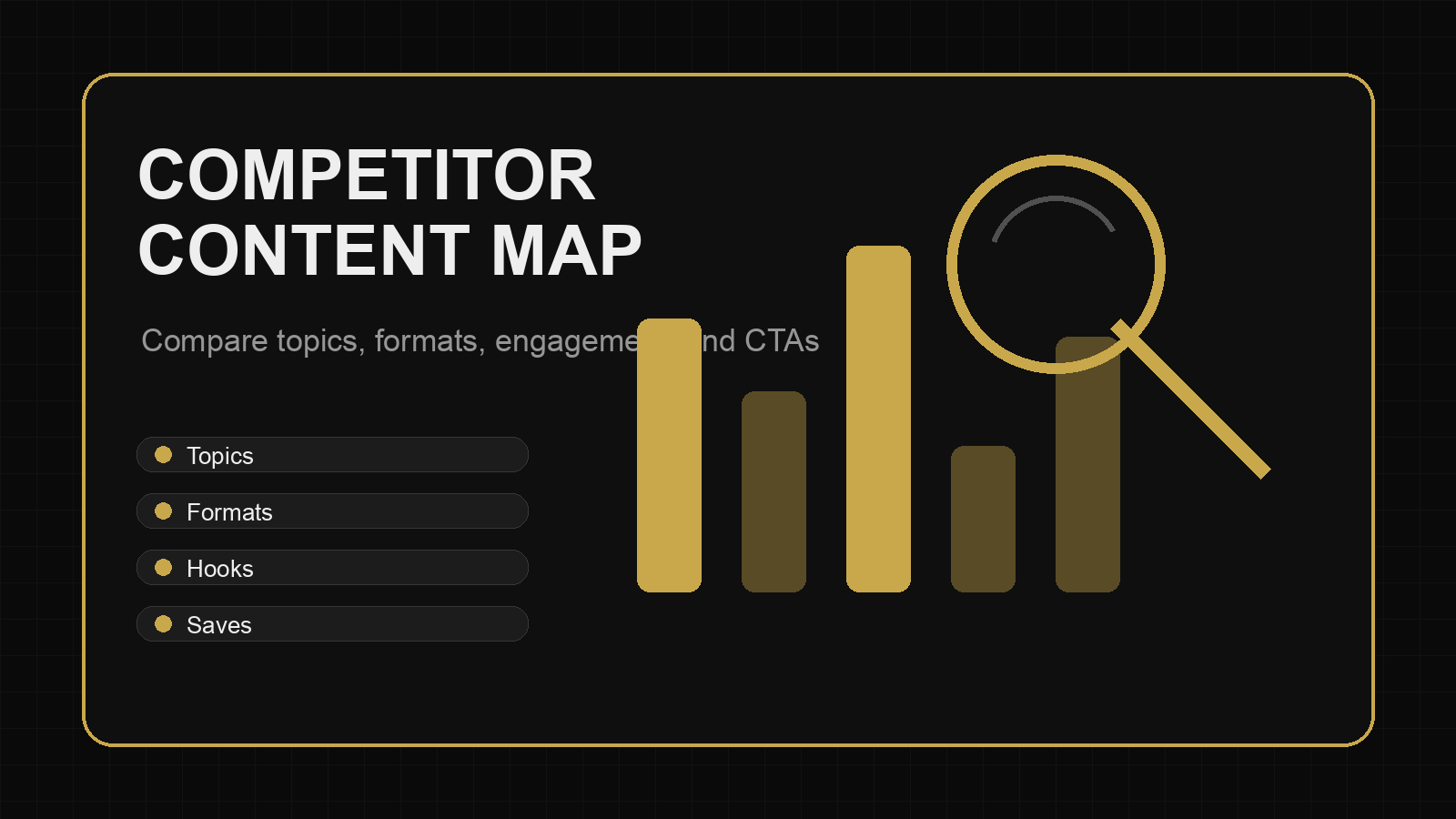 Social media competitor analysis dashboard illustration