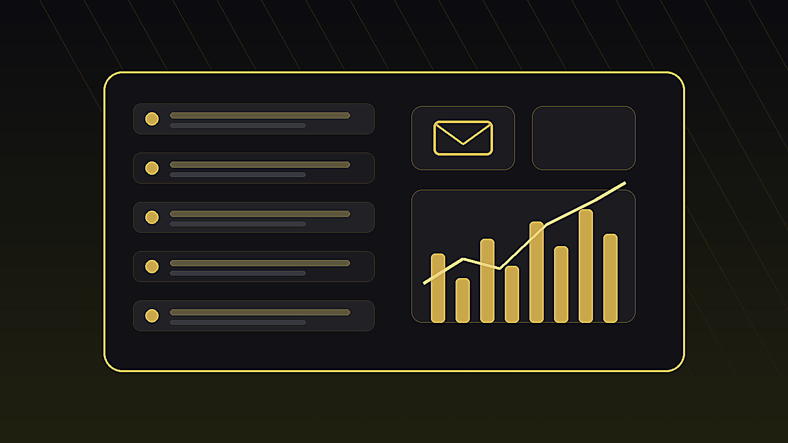 Email marketing dashboard showing campaign metrics and audience segments
