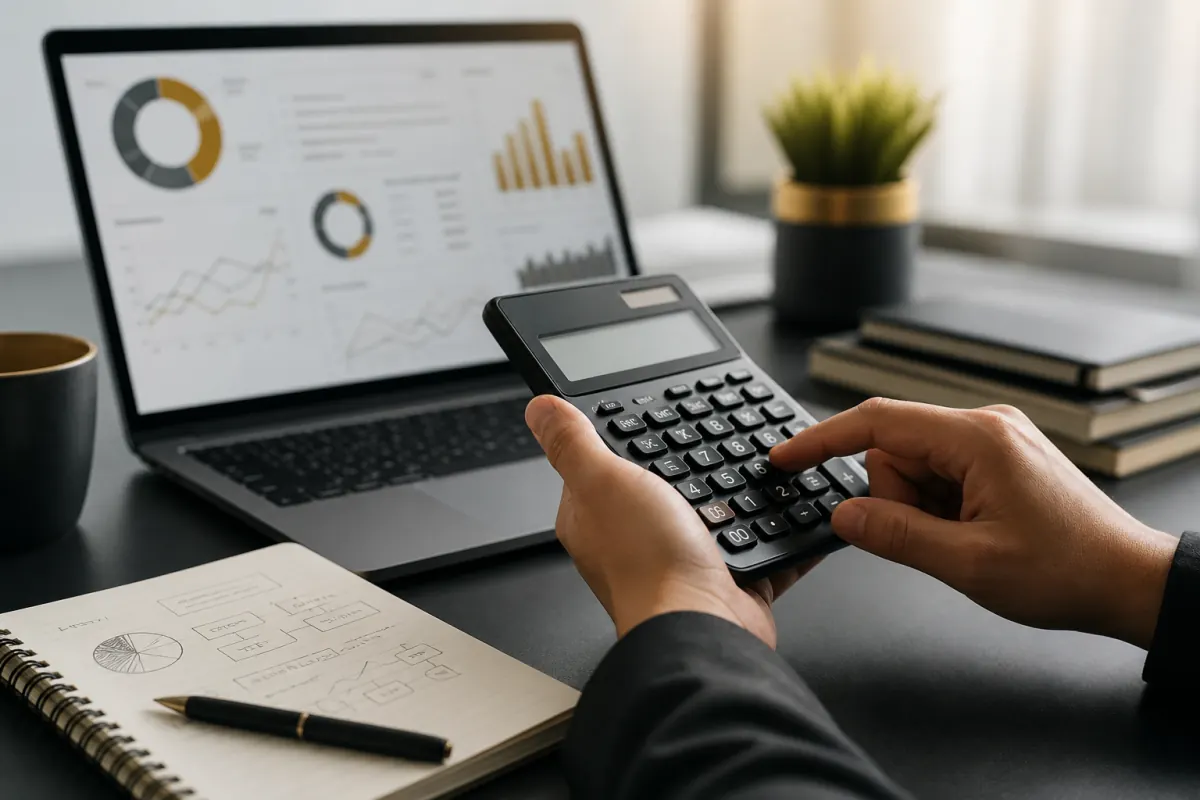 Marketer calculating an email unsubscribe rate beside campaign analytics