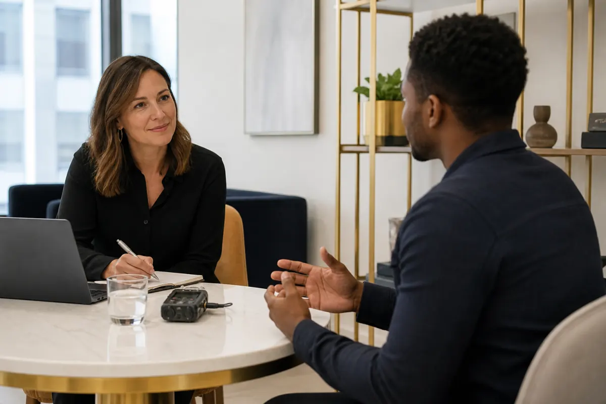 Customer interview used to collect voice of customer research