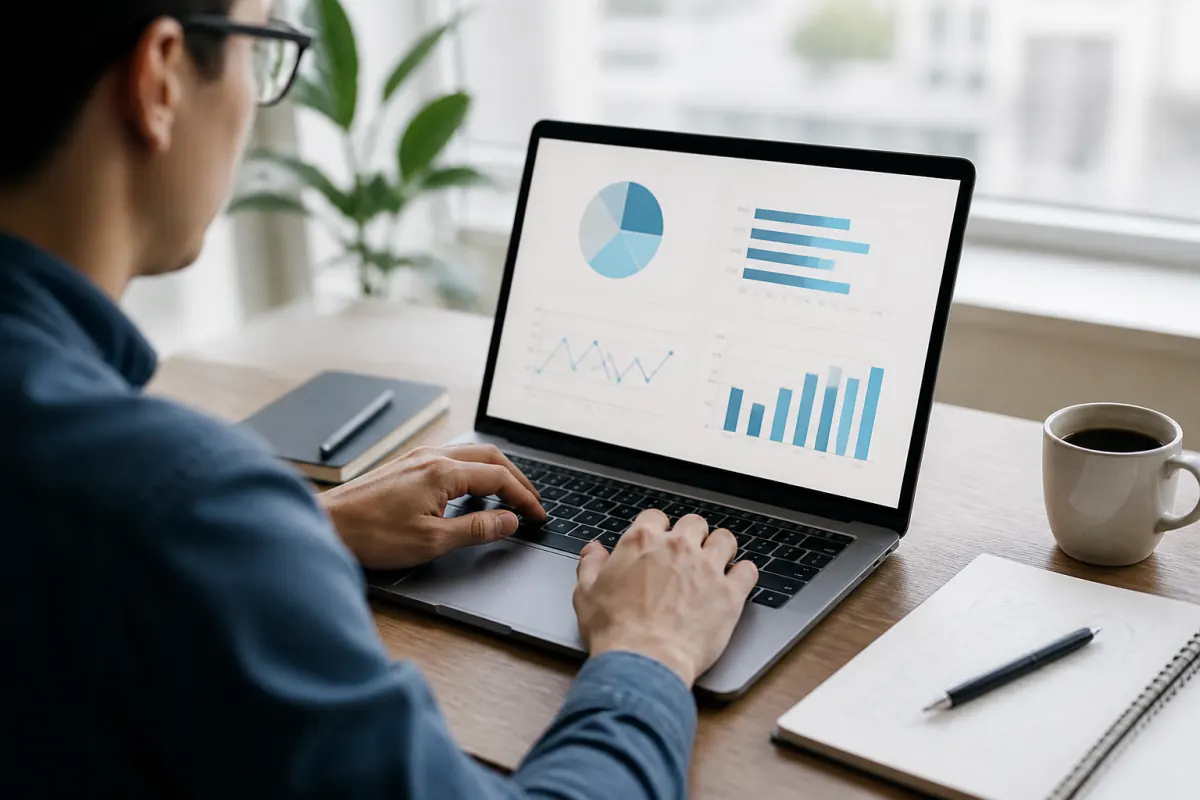 Marketing team reviewing a content performance dashboard