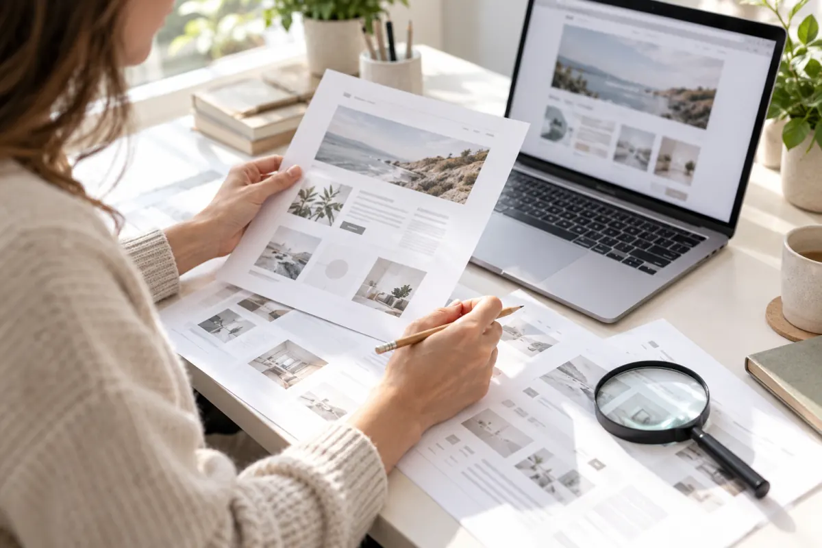 Workspace prepared for reviewing backlink sources and destination pages